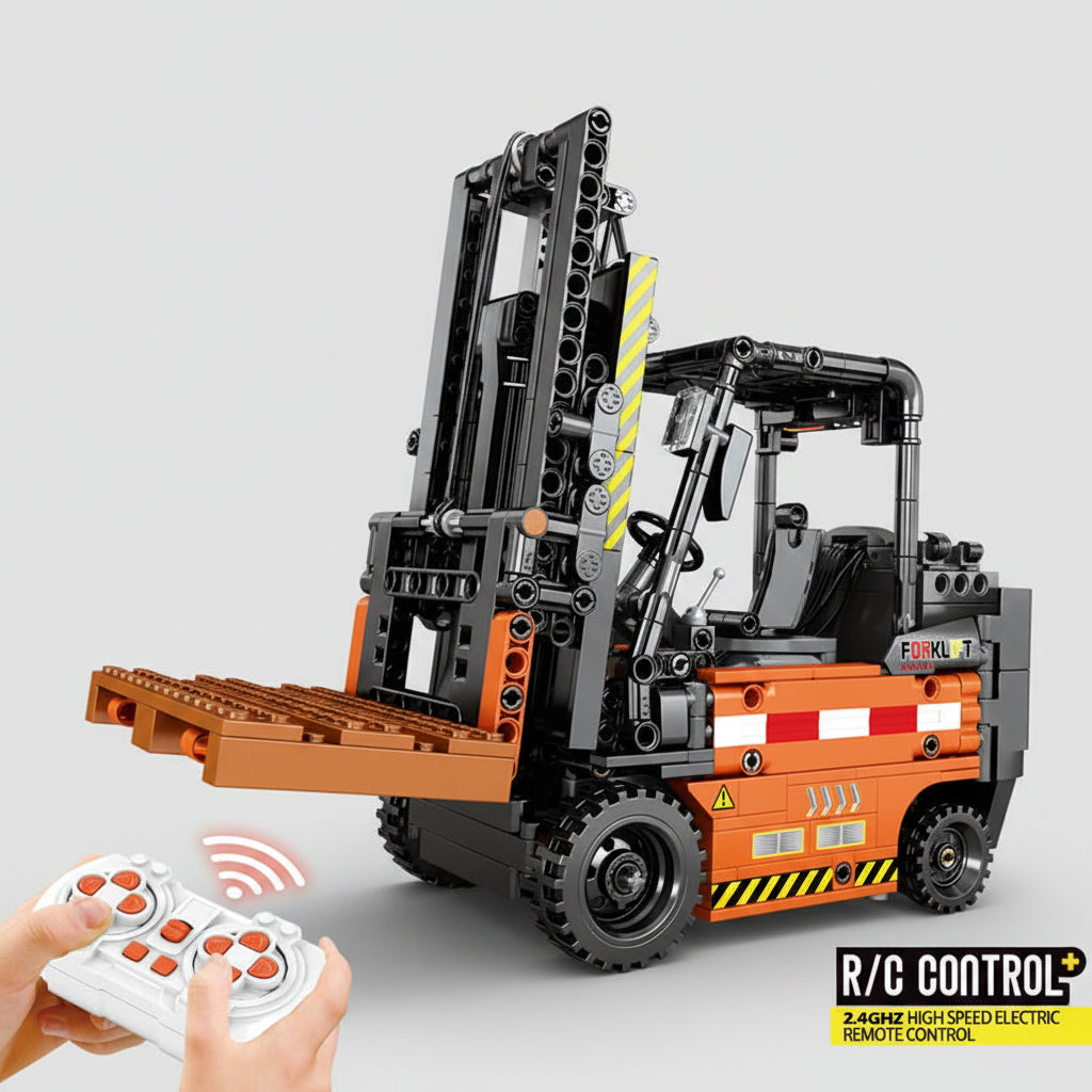 Techbricks Remote Control Forklift MOC Model Building Blocks 662PCS