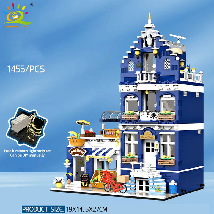 TechBricks Corner Coffee Shop Micro Building Blocks
