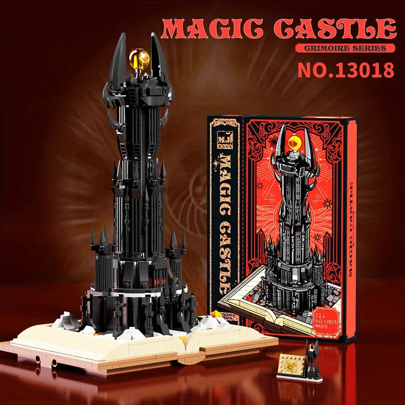 TechBricks Magic Castle Building Blocks Set with Lights - 966 Pieces