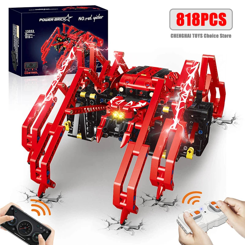 TechBricks Remote Control Spider STEM Building Kit for Kids