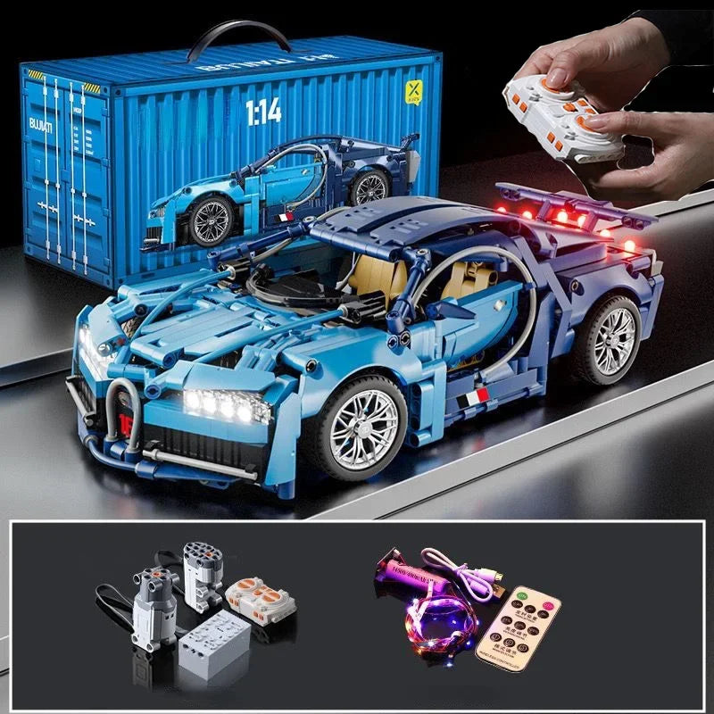 TechBricks RC Roadster Building Blocks Kit - 1310 Pieces