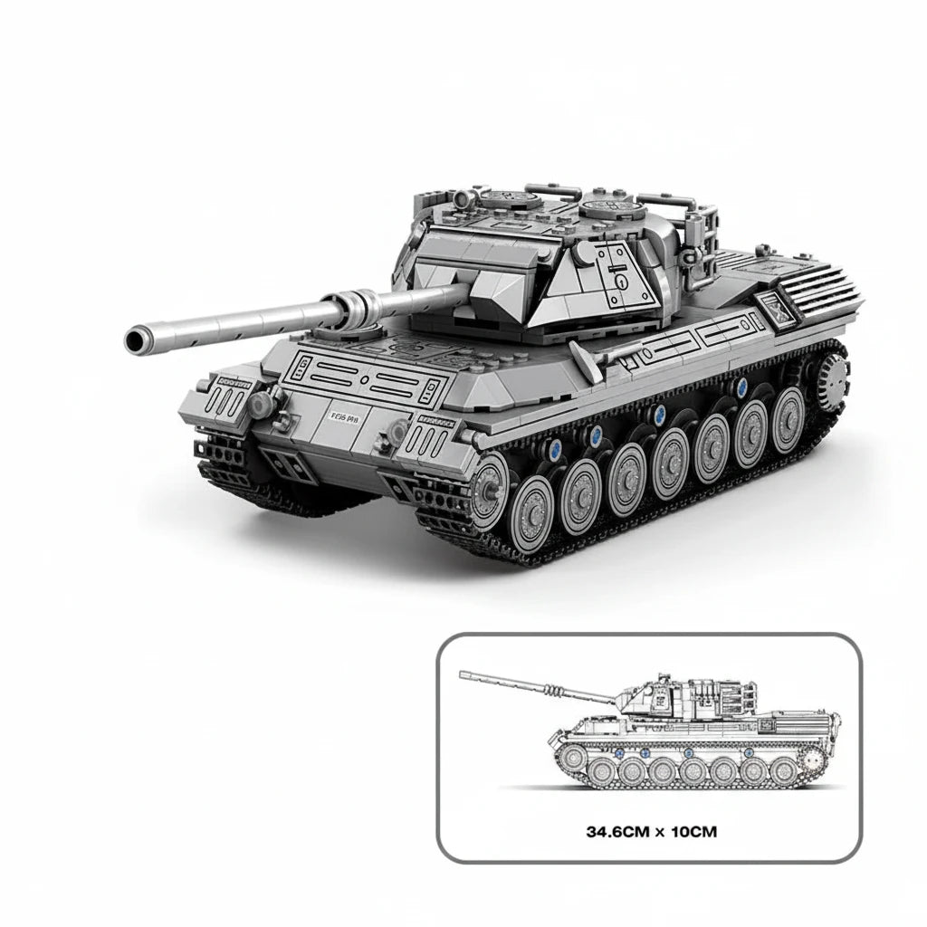 TechBricks Leopard 1 Main Battle Tank Building Block Set — 1:26 Scale, 1273pcs