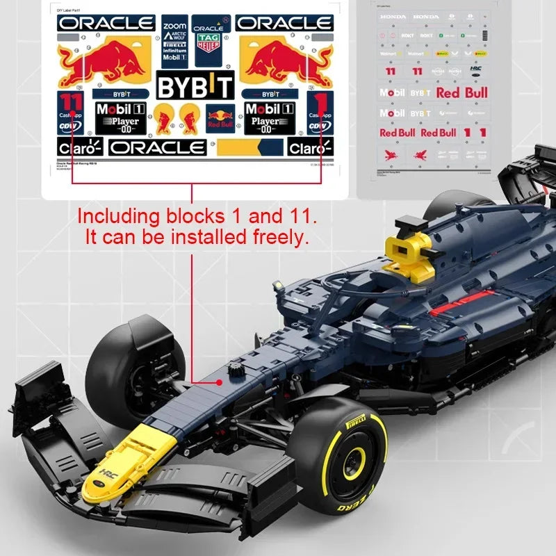 Rastar F1 Redbull Racing Model Kit - 2509 Pieces
