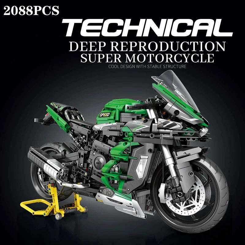 TechBricks Motor Bike GT Building Block Model- 2088 Pieces