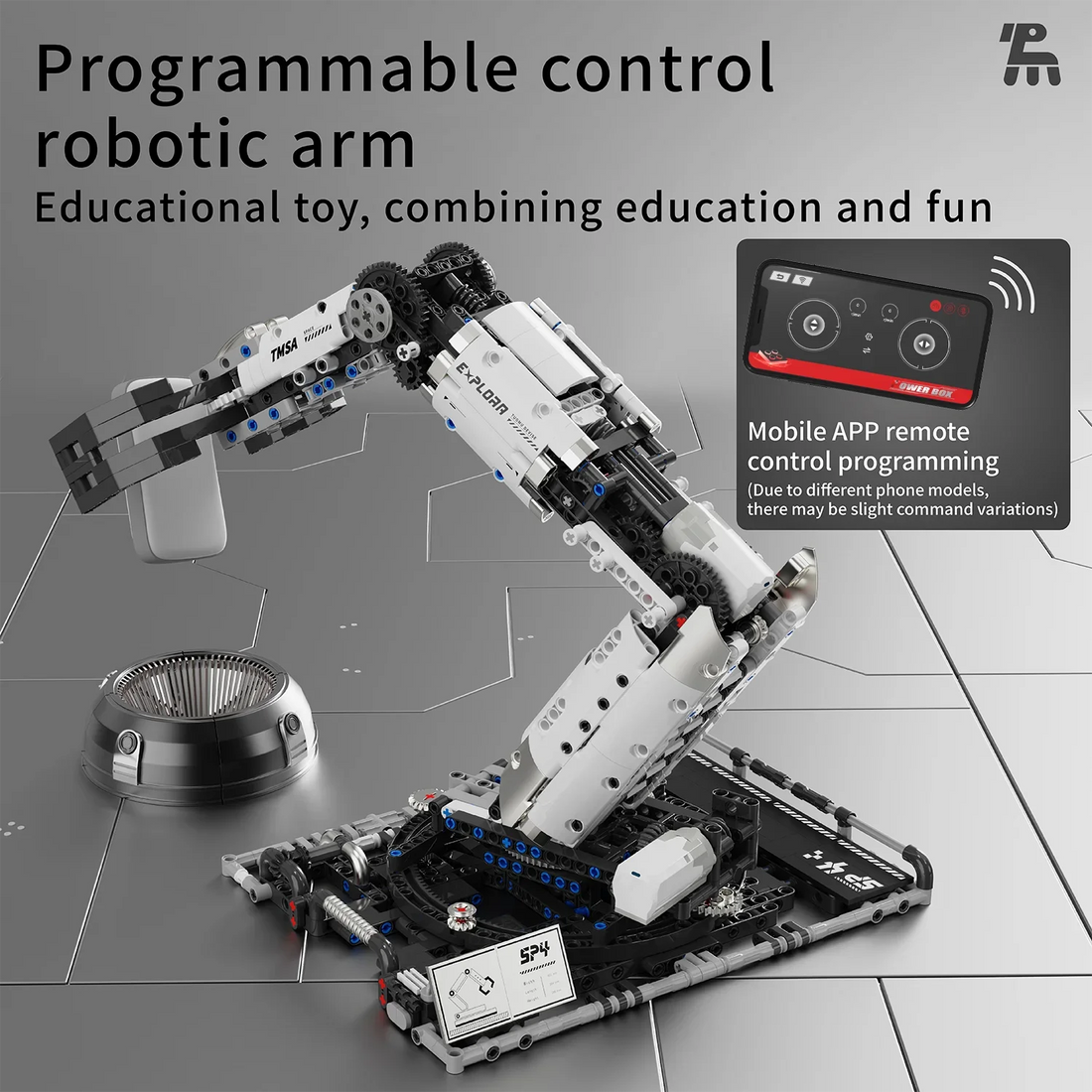 TechBricks Robotic Arm Build & Control Set - 1029 Pieces