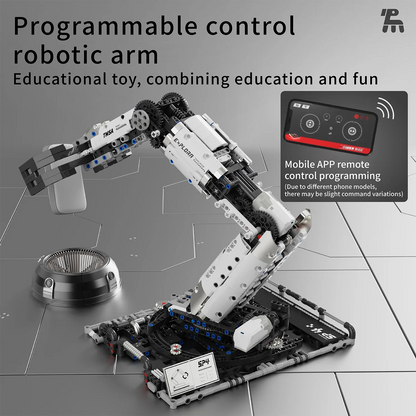 Remote control robotic arm STEM building kit by TechBricks