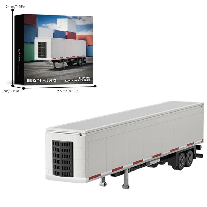 TechBricks Truck & Container Trailer Building Block Set — up to 699 pieces