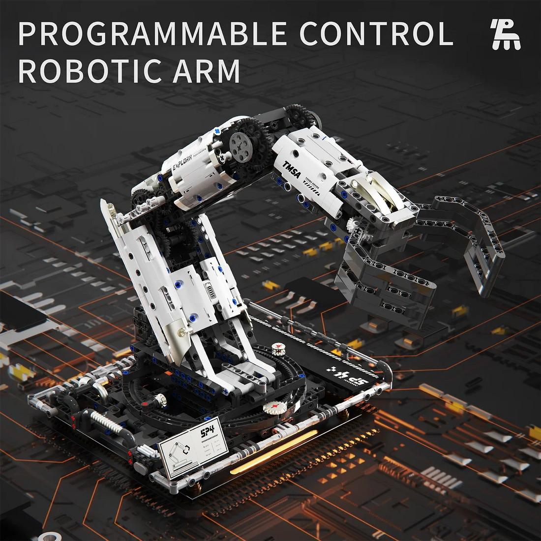 TechBricks Robotic Arm Build & Control Set - 1029 Pieces