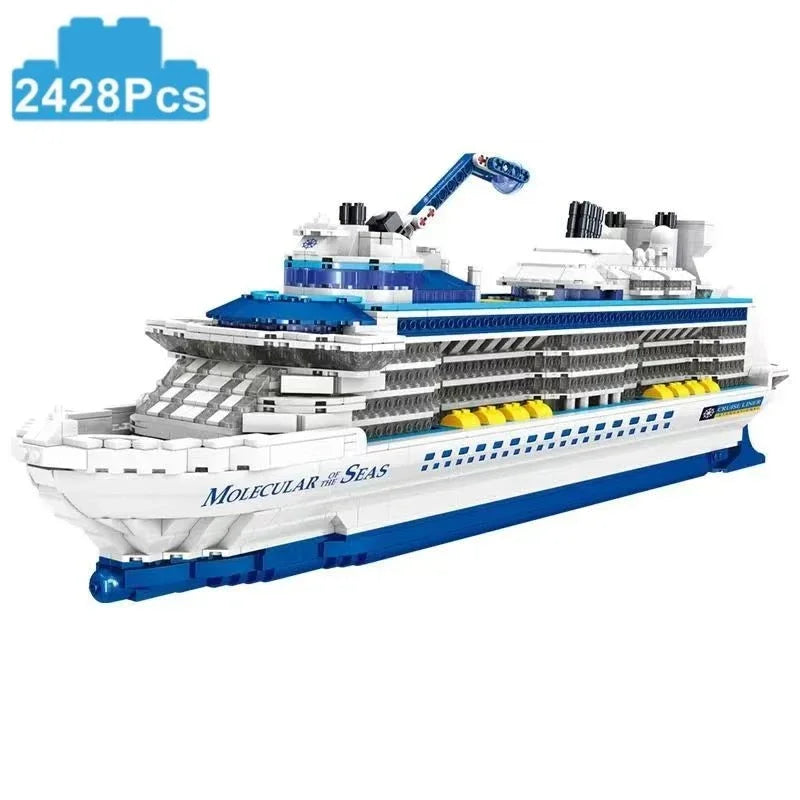 TechBricks Luxury Ship Building Blocks Set - 2428 Pcs