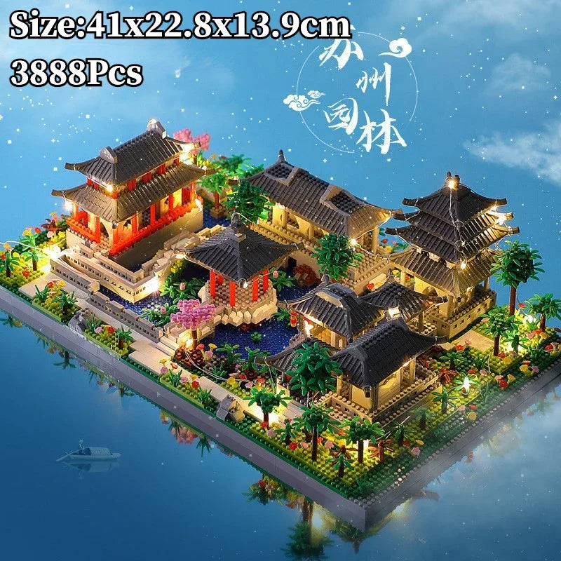 TechBricks Suzhou Classical Garden Building Blocks Set - 3900+ Pieces