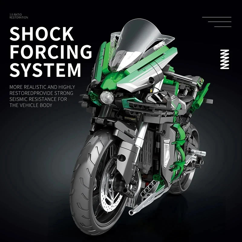 TechBricks Motor Bike GT Building Block Model- 2088 Pieces
