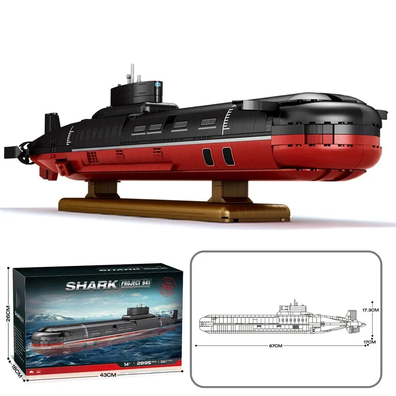TechBricks Typhoon Class Submarine - Building Blocks Model - 2895 Pieces