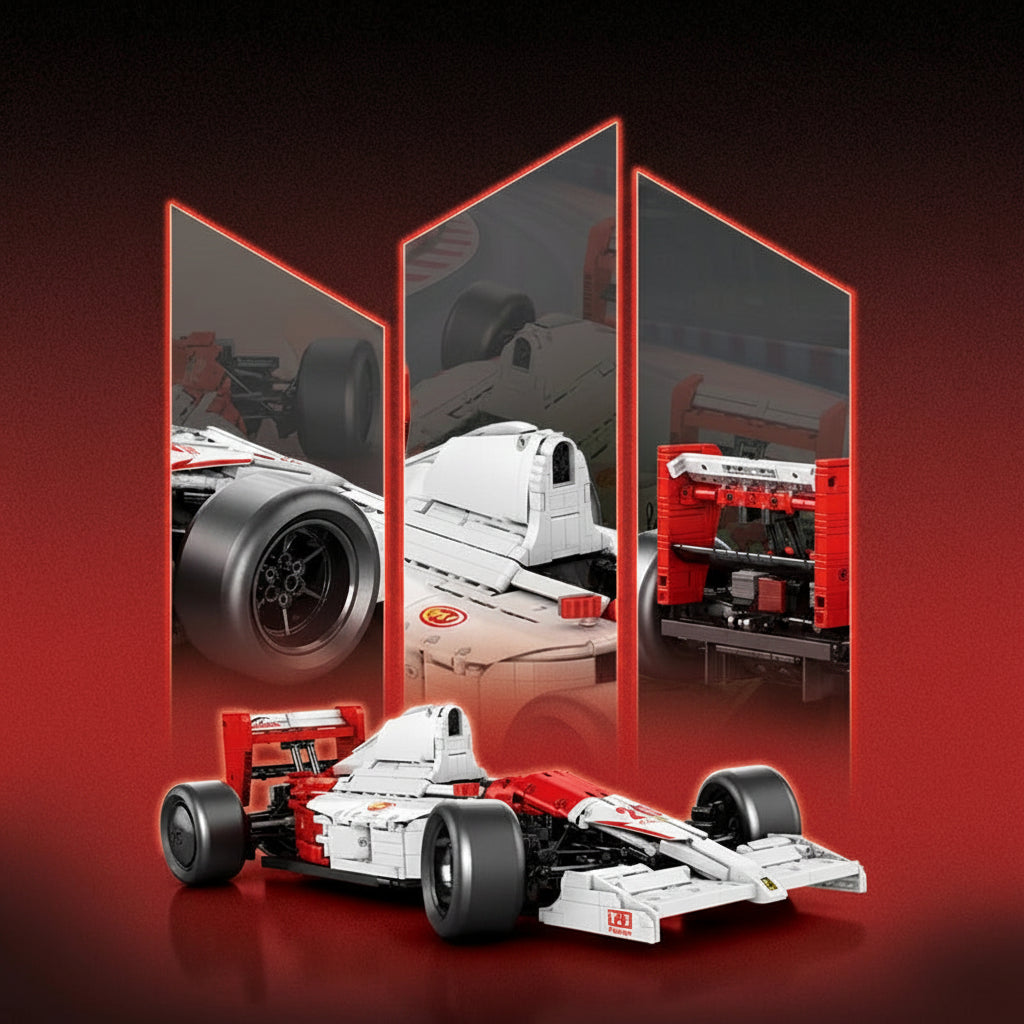 TechBricks MP4 Formula Racing Car Building Block Set — 1:8 Scale, 2800 pcs