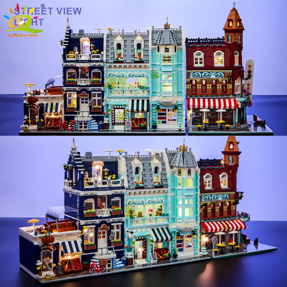 TechBricks Corner Coffee Shop Micro Building Blocks