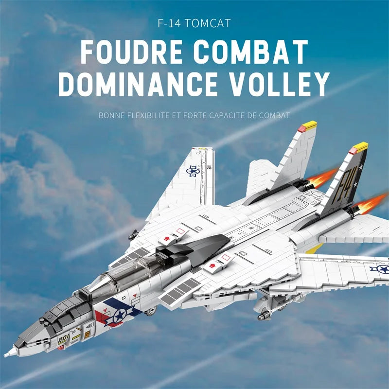 TechBricks F14 Fighter Jet Building Block Set