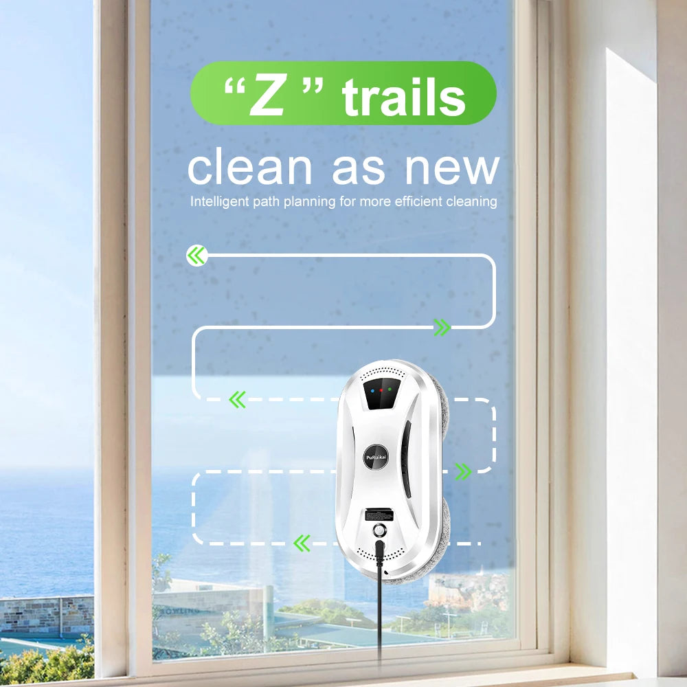 TechBricks Ultra Thin Robot Vacuum Window Cleaner