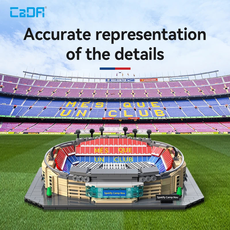 TechBricks Camp Nou Stadium (FC Barcelona) Building Block Set – 728 Pieces