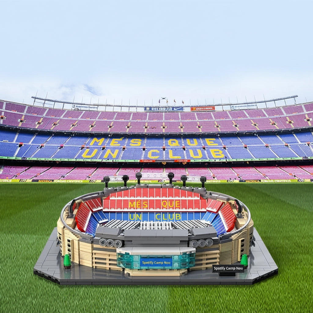 Football stadium building block set by TechBricks