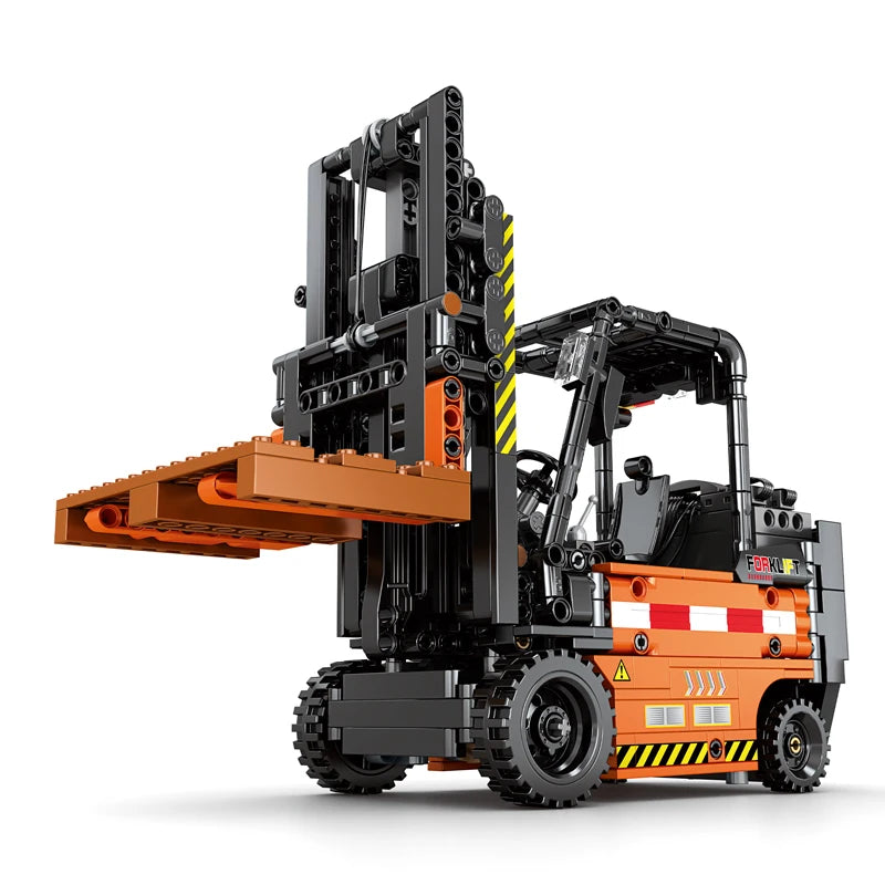 Techbricks Remote Control Forklift MOC Model Building Blocks 662PCS