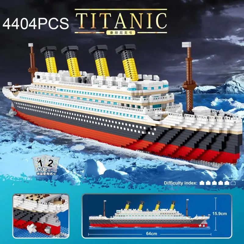 TechBricks - Titanic Mini Building Block Set - 4404 Pieces