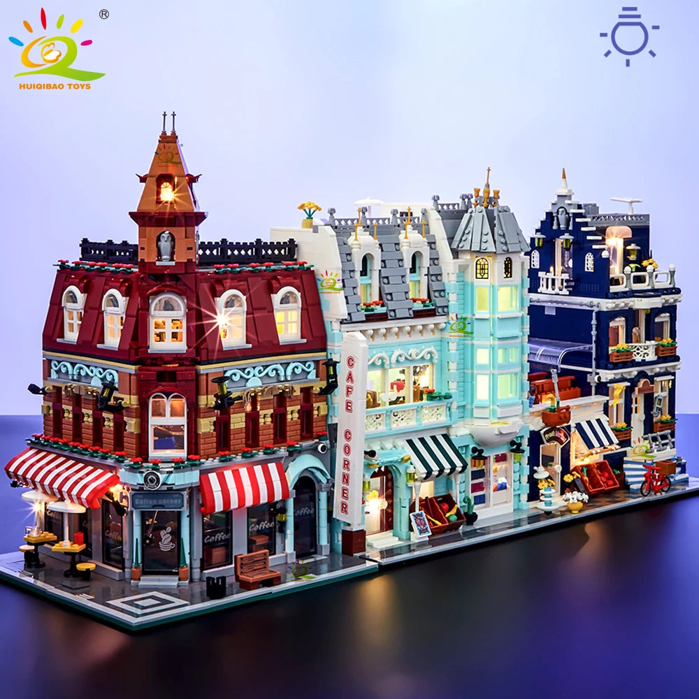 TechBricks Corner Coffee Shop Micro Building Blocks