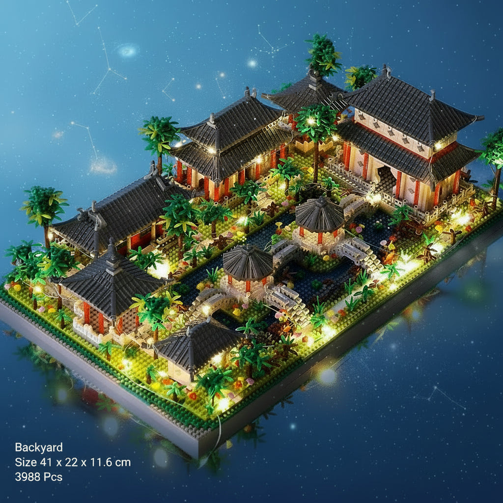 TechBricks Garden Building Blocks with LED - Mini Diamond Bricks Set