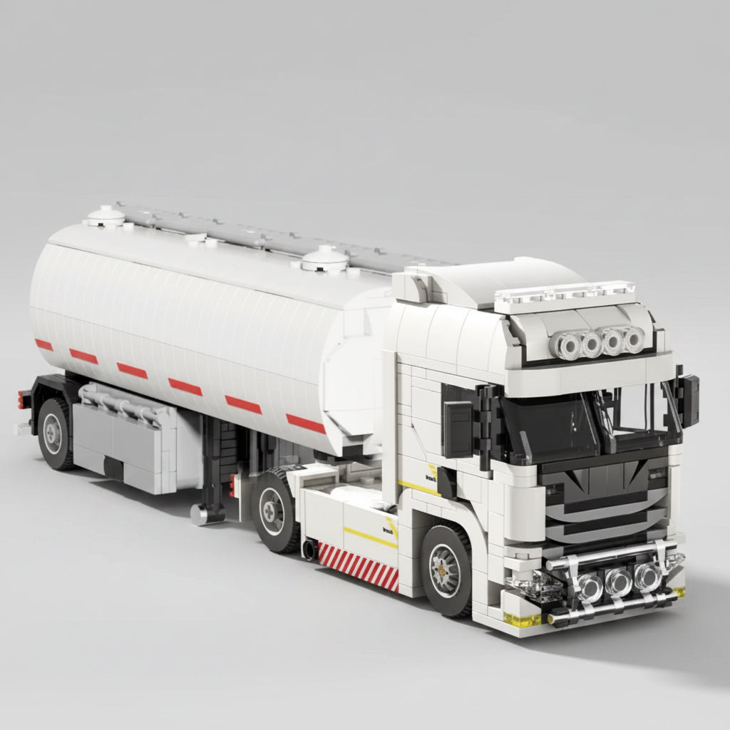 TechBricks Truck & Container Trailer Building Block Set — up to 699 pieces