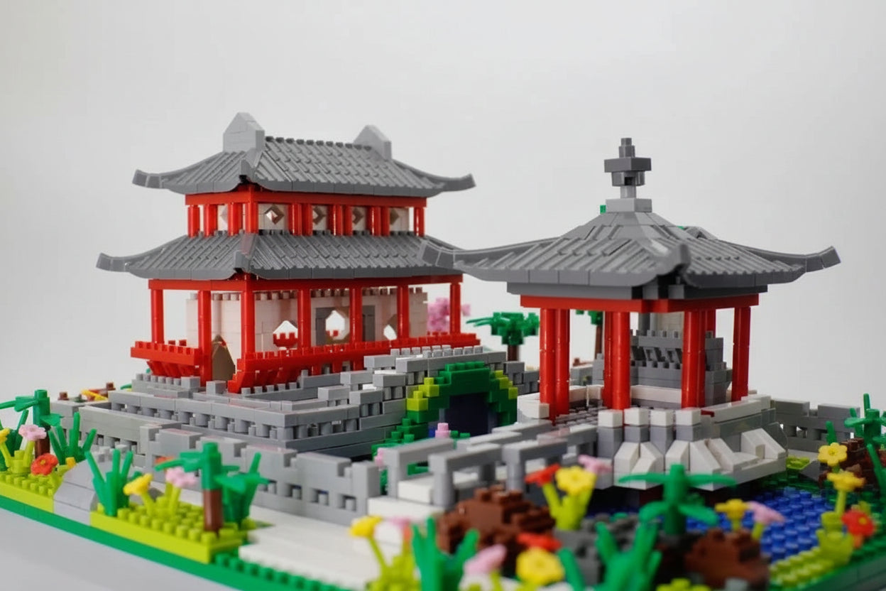 TechBricks Garden Building Blocks with LED - Mini Diamond Bricks Set