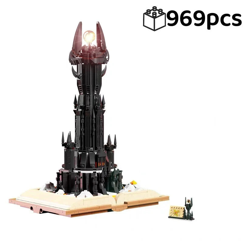 TechBricks Magic Castle Building Blocks Set with Lights - 966 Pieces