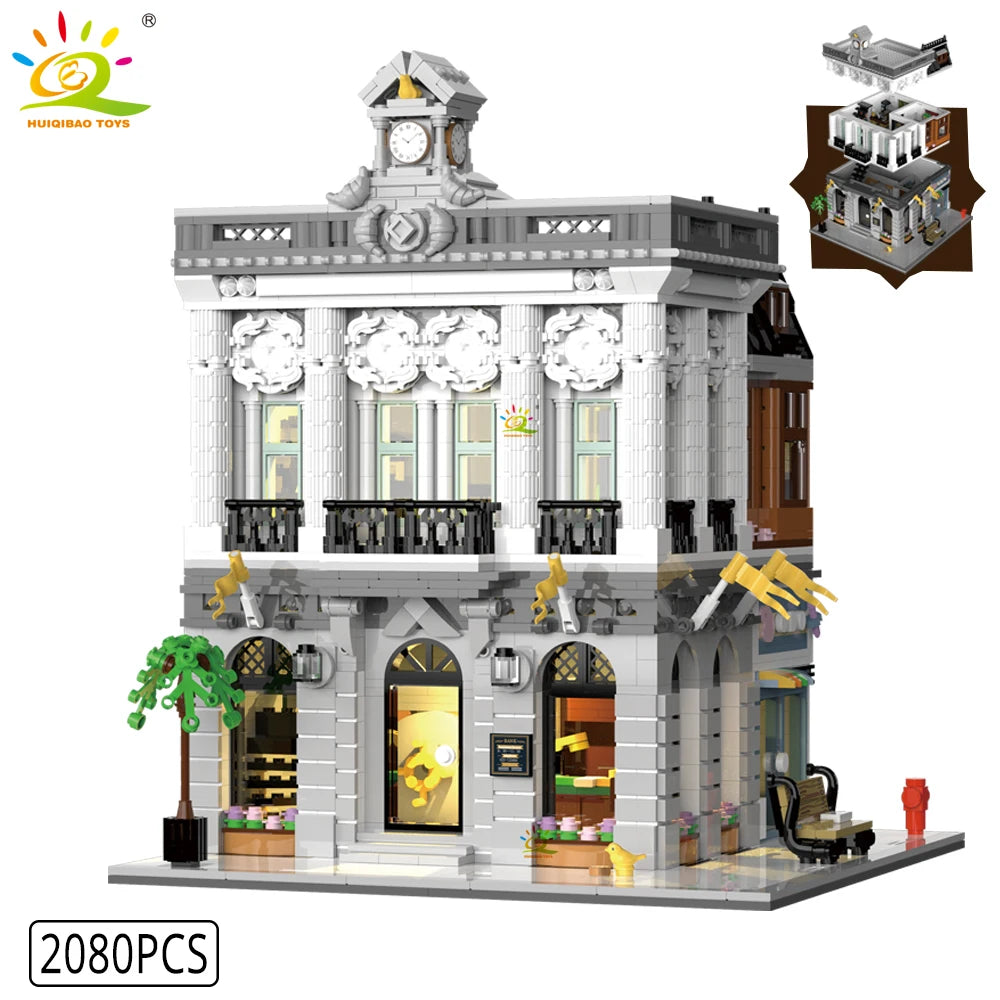 TechBricks Corner Coffee Shop Micro Building Blocks
