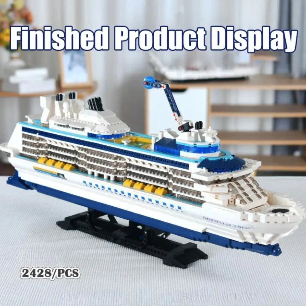 TechBricks Luxury Ship Building Blocks Set - 2428 Pcs
