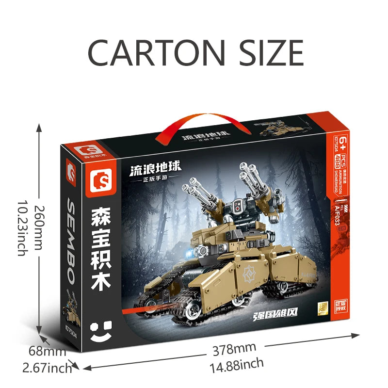 TechBricks Wandering Earth Mecha Tank Set - 488 Pieces
