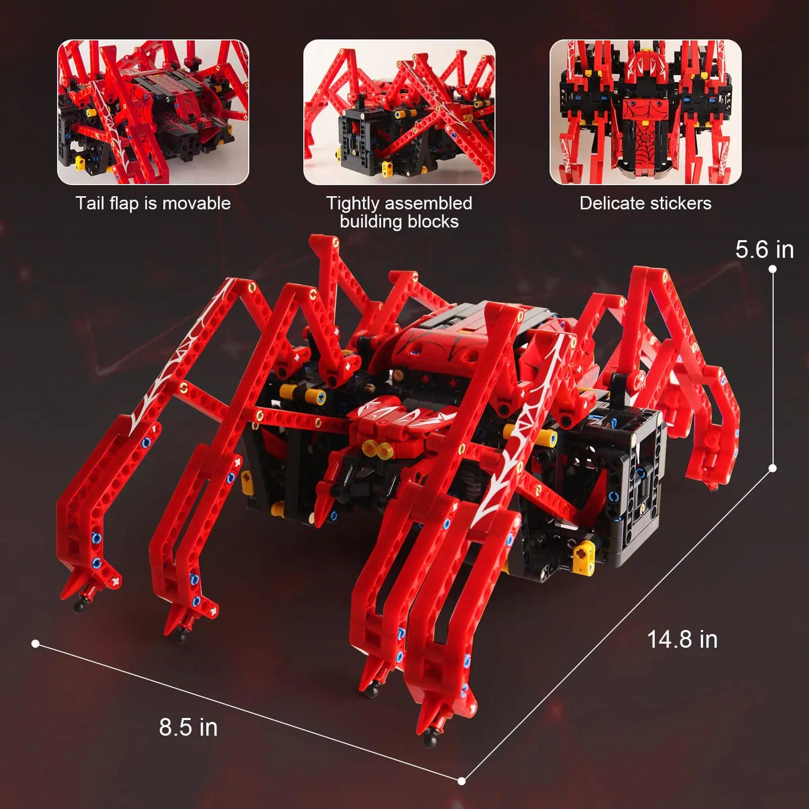 TechBricks Remote Control Spider STEM Building Kit for Kids
