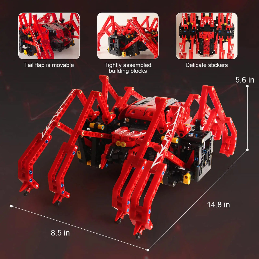 TechBricks Remote Control Spider STEM Building Kit for Kids