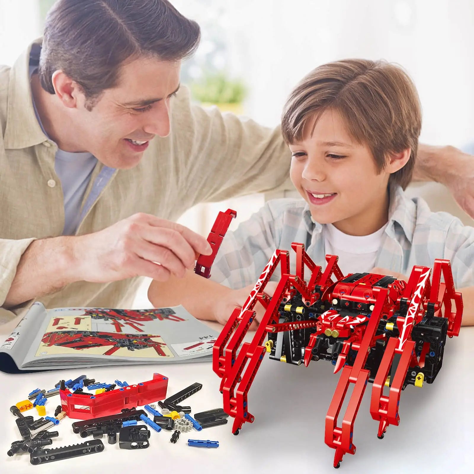 TechBricks Remote Control Spider STEM Building Kit for Kids