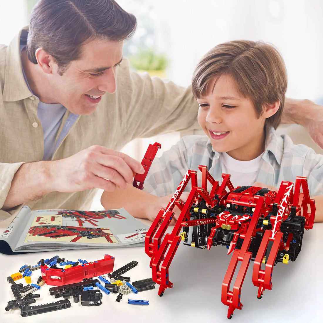 TechBricks Remote Control Spider STEM Building Kit for Kids