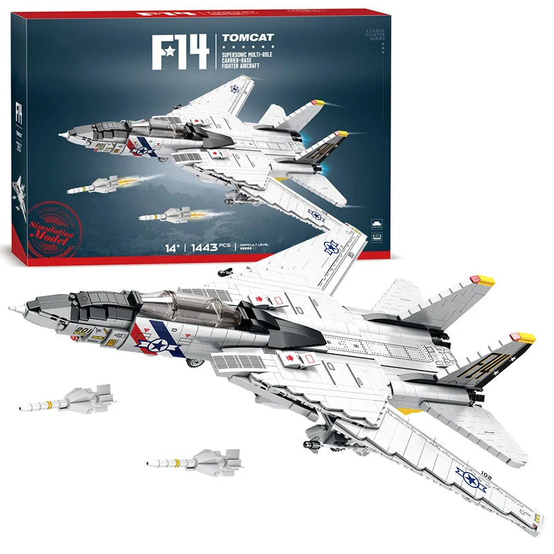 TechBricks F14 Fighter Jet Building Block Set